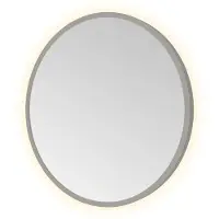 Hotbath &More Toiletspiegel Round 40cm Indirecte Verlichting - Geborsteld Gunmetal PVD - Glas - Rond - Spiegels, Badkamerspiegels - 8721321499510
