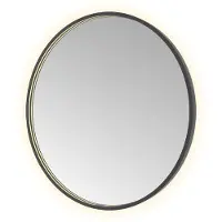 Hotbath &More Round spiegel 80cm geborsteld zwart PVD