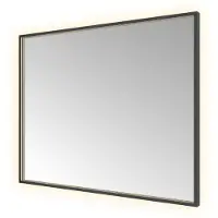 Hotbath &More Square rechthoekige spiegel 100x80cm geborsteld zwart PVD
