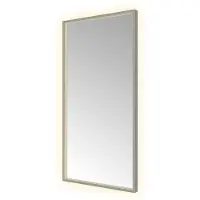 Hotbath &More Square rechthoekige spiegel 50x100cm geborsteld gunmetal PVD