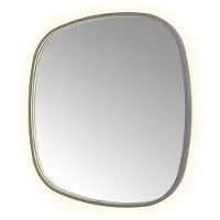 Hotbath &More Contour spiegel deens ovaal 80x80cm geborsteld gunmetal PVD