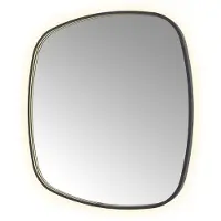 Hotbath &More Contour spiegel deens ovaal 100x100cm geborsteld zwart PVD
