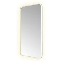 Hotbath &More SSQ510 Soft Square spiegel 50x100cm met verlichting, spiegelverwarming, kleurwissel, dimbaar en afstandsbediening mat wit