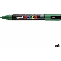Uni-Ball Verfstift Posca PC5M medium donkergroen | 6 stuks