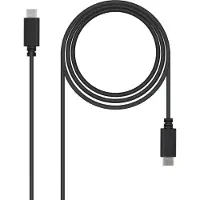 Nanocable USB 2.0, 2m USB-kabel USB C Zwart