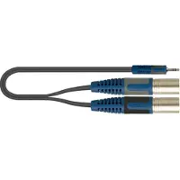 Quik Lok RKSA/192-5 audio kabel 5 m 3.5mm 2 x XLR (3-pin) Zwart, Blauw, Grijs