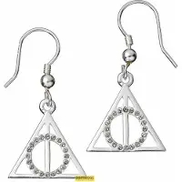 Carat Shop Oorbellen, Harry Potter boucles d'oreilles Drop Reliques de la Mort met kristallen (argent sterling), (Sterling zilver)