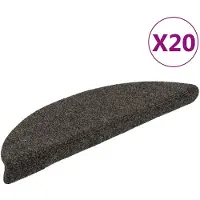 vidaXL Trapmatten Zelfklevend 20 stuks 56x17x3 cm Antraciet Halfrond