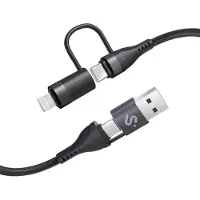 Subblim SUBCAB-4IN101 USB-kabel USB 2.0 1 m USB C Zwart