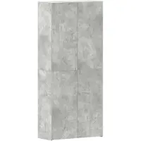 vidaXL Schoenenkast 80 x 35.5 x 180 cm Bewerkt hout Grijs
