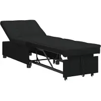 vidaXL Uittrekbare Slaapbank Zwart 194 x 50 x 82 cm Stof