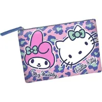 KARACTERMANIA - Sanrio - Hello Kitty - Safari - Zon - Toilettas - Etui met rits - Reisetui - Roze