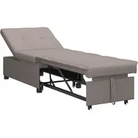 vidaXL Uittrekbare Slaapbank Taupe 194 x 50 x 82 cm Stof