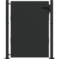vidaXL Tuinpoort met slot Zwart 105 x 130 cm Gepoedercoat staal