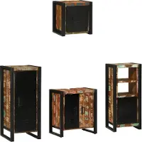 vidaXL Badkamermeubel Set met lade 4 pcs Massief Gerecycleerd Hout