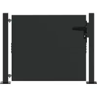 vidaXL Tuinpoort met slot Zwart 110 x 105 cm Gepoedercoat staal