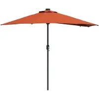 vidaXL Tuinparasol Terracotta 294 x 150 x 223 cm Polyester en Staal