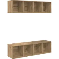 vidaXL Tv-meubelset 2 st Artisan Eiken Bewerkt hout