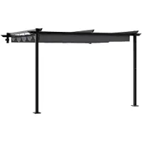 vidaXL Paviljoen, 300 x 300 x 200 cm, antraciet, polyester