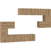 vidaXL TV Eenheden 4 st Artisan Eiken Bewerkt hout