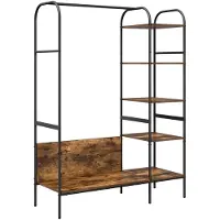 vidaXL Kledingrek Bruin Eiken 120 x 44 x 160 cm Bewerkt hout