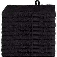 vidaXL Gastendoek SOLUND 10 st Zwart 15 x 21 cm 550 gsm