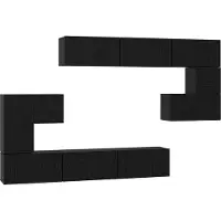 vidaXL Tv-meubelset 10 st 60 x 30 x 30 cm Zwart Eiken