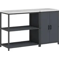 vidaXL Keukenopbergsysteem HATTEM 2 pcs Antracietkleurig