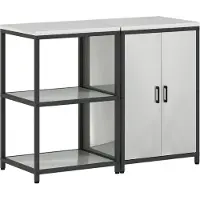 vidaXL Opbergset voor de keuken, HATTEM, 2 stuks, zilver