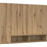 vidaXL Tv-meubelset Artisan Eiken 120 x 23,5 x 90 cm Bewerkt hout