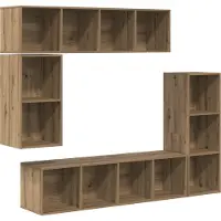 vidaXL Tv-meubelset 4 st 37 x 37 x 142,5 cm Artisan Eiken