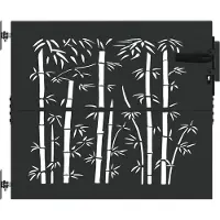 vidaXL Tuinpoort 85 x 100 cm Poedercoated staal Zwart Vergrendelbaar