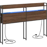 vidaXL Opberghoofdbord bruin eikenkleur Bewerkt hout
