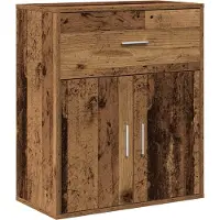 vidaXL Dressoir Oudhout 60 x 31 x 70 cm Bewerkt hout
