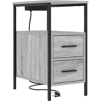 vidaXL Nachtkastje Grijs Sonoma 30 x 48 x 61 cm Bewerkt hout