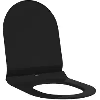 vidaXL Toiletbril Verstelbaar Zwart 50 x 36,5 x 5 cm Polypropyleen