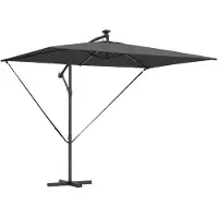 vidaXL Parasol 294 x 200 x 270 cm Polyester en Aluminium Antraciet