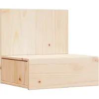 vidaXL Nachtkastje met lade Bruin 42 x 32,5 x 40 cm Massief grenenhout