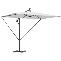 vidaXL Parasol 294 x 200 x 270 cm Polyester en Aluminium Zand