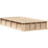 vidaXL Bedframe Bruin 90 x 190 cm Massief grenenhout