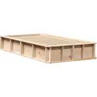 vidaXL Bedframe Bruin 90 x 200 cm Massief grenenhout