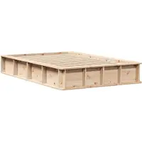 vidaXL Bedframe Bruin 120 x 200 cm Massief grenenhout