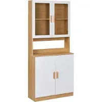 Beliani CYGNET - Vitrinekast - Wit - MDF