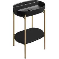 Sapho Puno Zuil met de wastafel 60x86x39,6cm, mat goud
