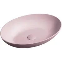 Sapho Formigo Betonnen opbouwwastafel, 60x40cm, mat roze