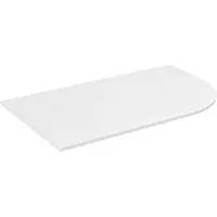Sapho Gebogen wastafelblad pulse 75,7x46,2 cm links wit