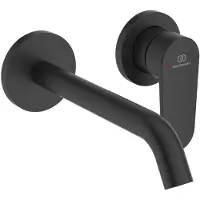 Ideal standard Cerafine Nuovo - Inbouw wastafelkraan, 2-gats installatie, zijdeglans zwart BD776XG