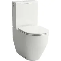 Laufen Pro - Complete staand toilet combi, achter-/onderafvoer, SoftClose, wit H8679530009701