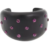 Behave – armband – zwart paars – geen metaalkleur – breed – kristal – nikkelvrij