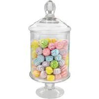 Gerimport snoeppot/voorraadpot Lisa - glas - D12,5 x H28 cm - transparant - decoratie
